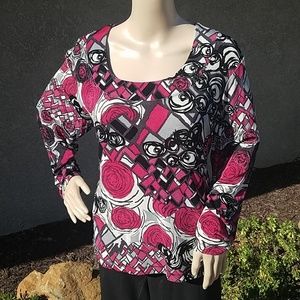 Chico's Red & Black Top - Chico's size 3